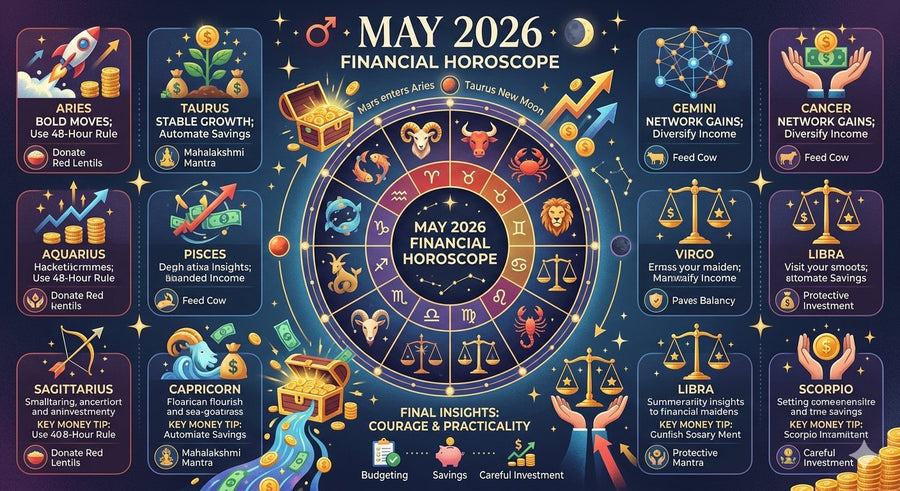 May 2026 Financial Horoscope: Money Predictions & Remedies for All 12 Zodiac Signs