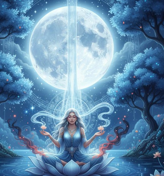 Lunar Herb Lore: Chandra’s Cooling Calm for Stress Alchemy