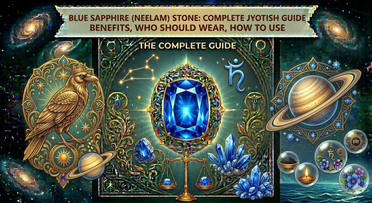 Blue Sapphire (Neelam) Stone: Complete Jyotish Guide - Benefits, Who Should Wear, How to Use