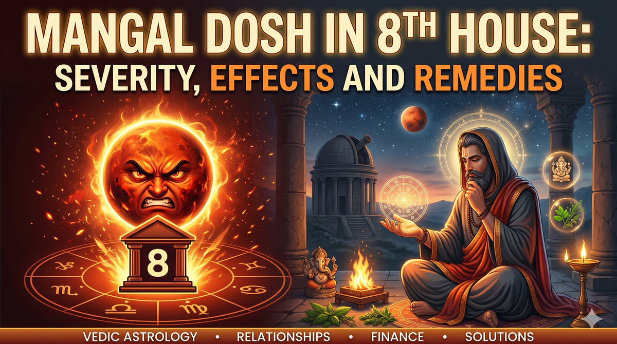 Mangal Dosh in 8th House: Severity, Effects and Remedies