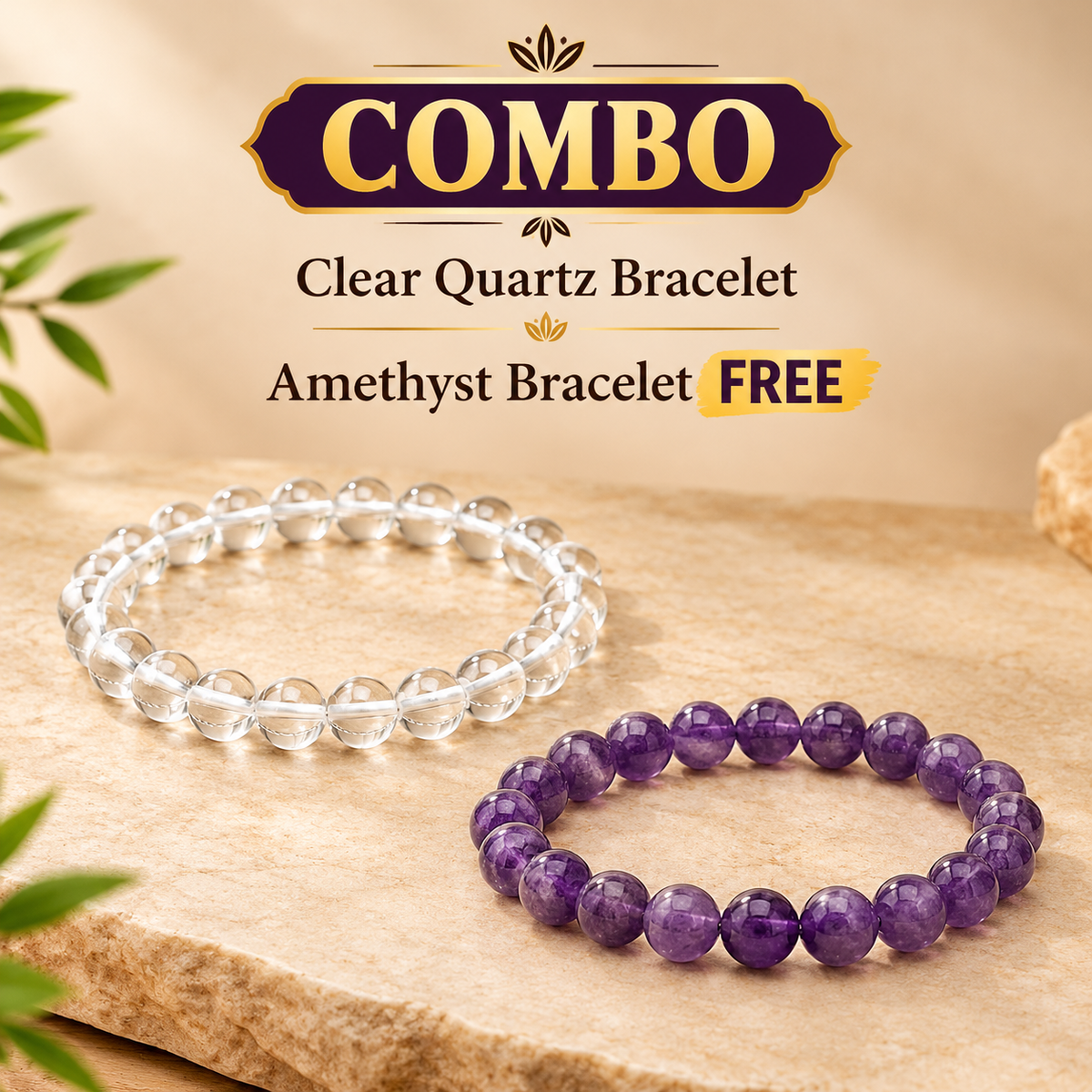 Crystal Clarity Combo with FREE Amethyst Bracelet