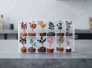 Multistone Crystal Flower Tree – 12 Piece Set