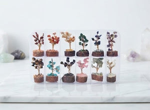 Multistone Crystal Flower Tree – 12 Piece Set