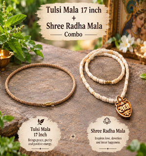 Radha Tulsi Bhakti Combo | 17 Inch Tulsi Mala & Shree Radha Mala