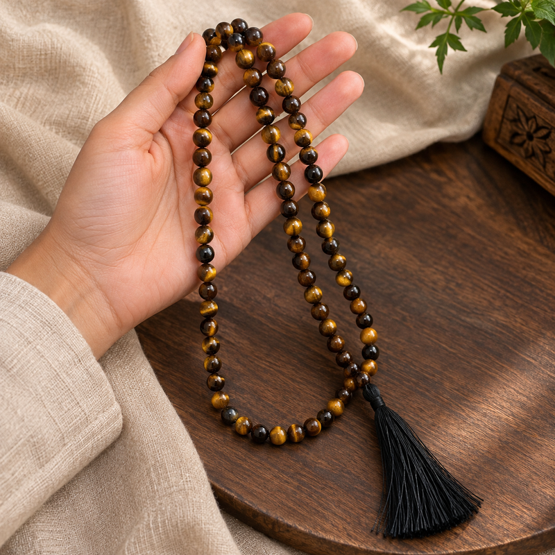 Tiger Eye Mala – Shield of Confidence & Inner Strength