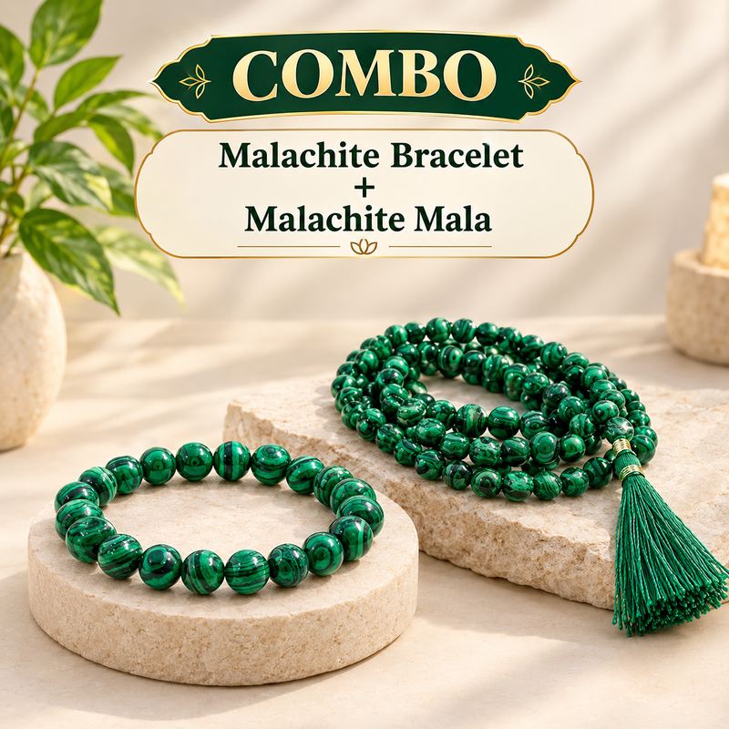 Transformation & Protection Collection – Malachite Bracelet & Mala