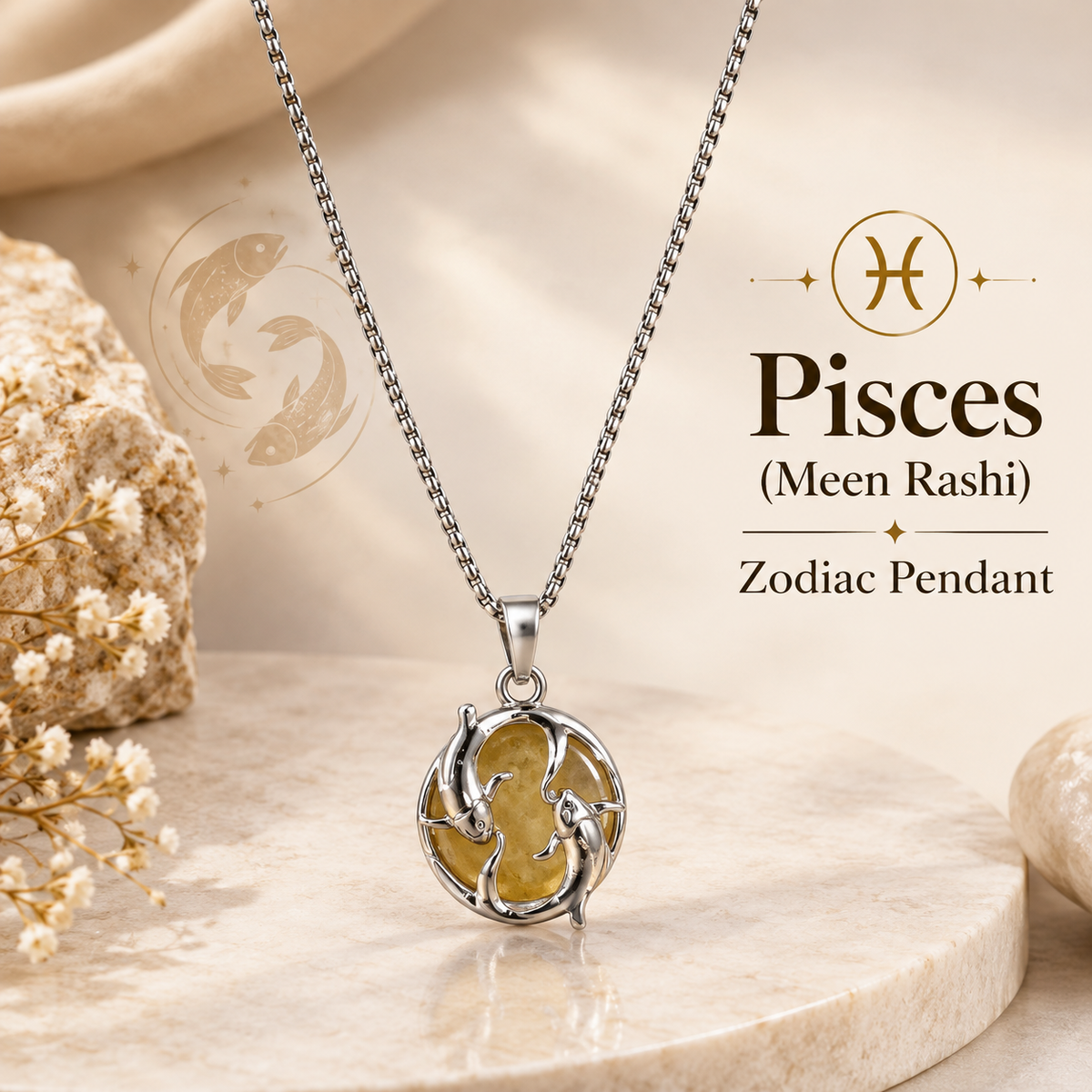 Pisces Ocean Soul Pendant – मीन राशि
