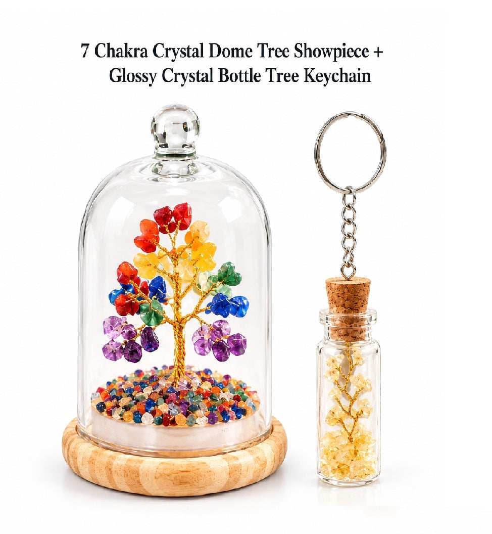 Crystal Chakra Blessing Duo | Keychain & Showpiece