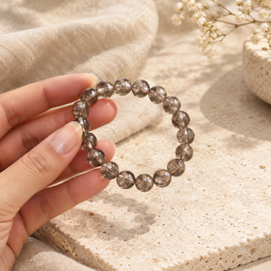 Smoky Quartz Crystal Beads Bracelet– Strength & Stability