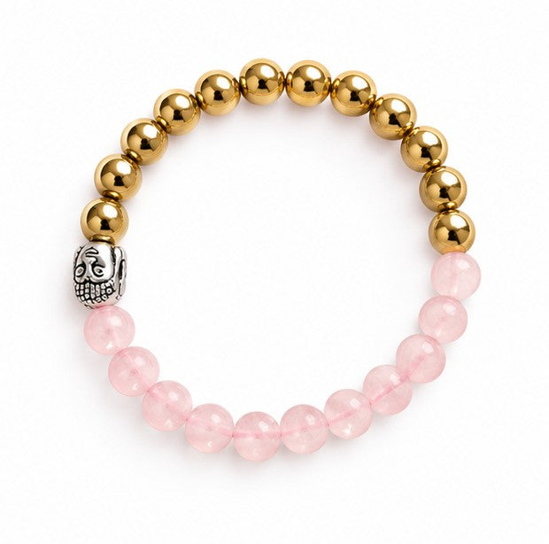 Rose Quartz & Golden Hematite Love and Prosperity Bracelet