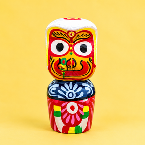 Jagannath Balabhadra Subhadra Handcrafted Wooden Idol Set for Spiritual Home Décor