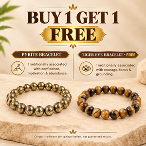 Pyrite Bracelet + FREE Tiger Eye Bracelet | Buy 1 Get 1 Free Crystal Combo