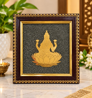 Lakshmi Ji Pyrite Frame Photo Frame | Goddess Lakshmi Spiritual Vastu Decor