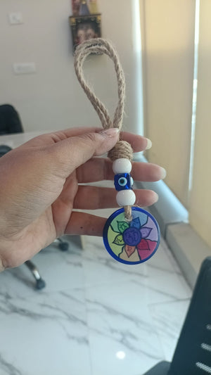 Blue Multi Evil Eye Hanging Wall Decor for Vastu & Protection