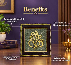 Ganesh Prosperity Combo – Pyrite Frame & Crystal Pen