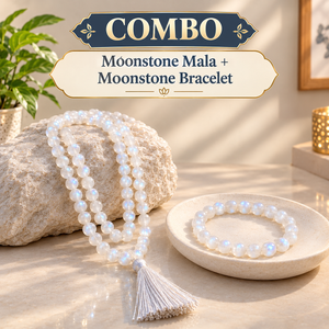 Moonstone Serenity Set – Bracelet & Mala for Intuition, Emotional Balance & Fresh Beginnings