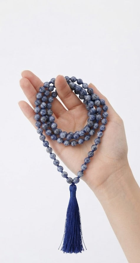 Labradorite Crystal Beads Mala Spiritual Necklace