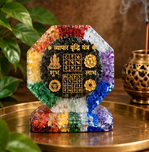 Vyapar Shubh Chakra Combo | Vyapar Vriddhi Yantra & 7 Chakra Car Hanging