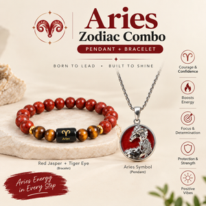 Aries Warrior Combo – मेष राशि Bracelet & Pendant