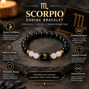 Scorpio  Zodiac Bracelet – Bold Vrishchik Sign Design