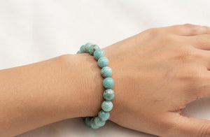 Amazonite Bracelet Natural Amazonite Crystal Beads for Calm & Positive Energy