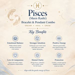 Pisces Ocean Harmony Combo – मीन राशि Bracelet & Pendant
