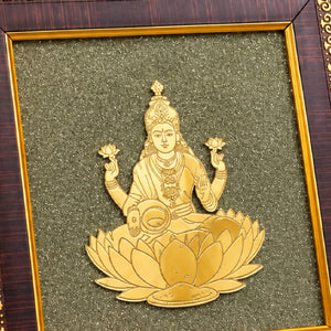 Lakshmi Ji Pyrite Frame Photo Frame | Goddess Lakshmi Spiritual Vastu Decor