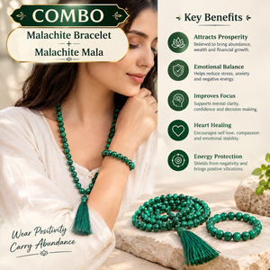 Transformation & Protection Collection – Malachite Bracelet & Mala