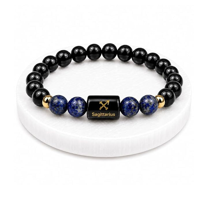 Sagittarius (Dhanu Rashi) Zodiac Crystal Bracelet for Men & Women