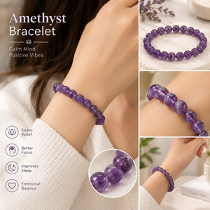 Amethyst Bracelet-“Embrace Spiritual Calm and Confidence"