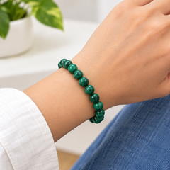 Natural Malachite Crystal Beads Bracelet