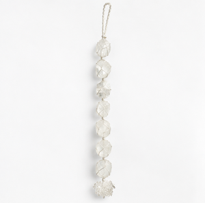 White Clear Quartz Tumble Stone Hanging | Natural Crystal Hanging for Home Decor