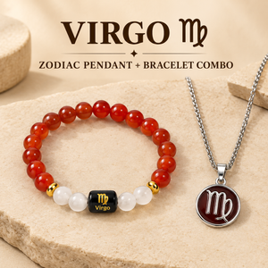 Virgo Kanya Rashi Duo – Zodiac Pendant & Bracelet Combo