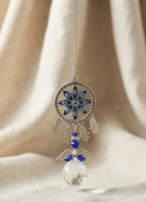 Stone Evil Eye Hanging for Nazar Protection & Spiritual Home Decor
