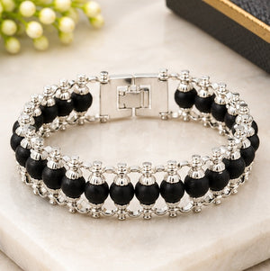 Karungali Silver Plated Bracelet