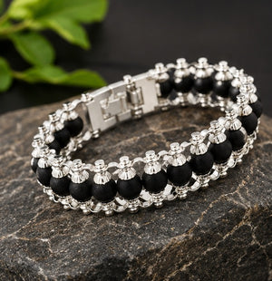 Karungali Silver Plated Bracelet