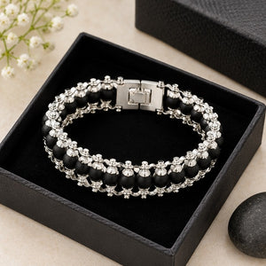 Karungali Silver Plated Bracelet