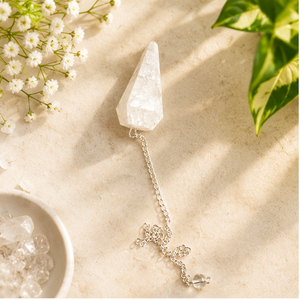 Natural Howlite Stone Pendulum | Crystal Dowsing Tool