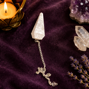 Natural Howlite Stone Pendulum | Crystal Dowsing Tool