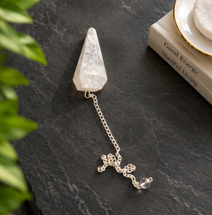 Natural Howlite Stone Pendulum | Crystal Dowsing Tool