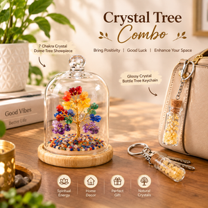 Crystal Chakra Blessing Duo | Keychain & Showpiece