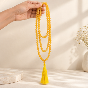 Yellow Jade Mala –‘’Attract Positivity, Wisdom & Prosperity