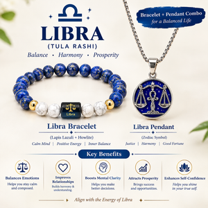 Libra Harmony Combo – तुला राशि Bracelet & Pendant
