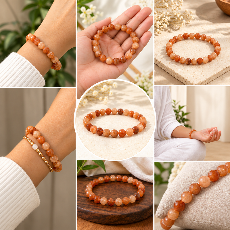 Sunstone Crystal Beads Bracelet