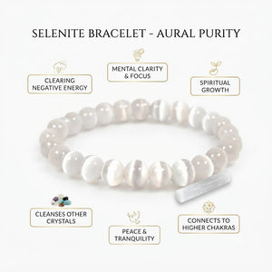 Selenite Bracelet- “Cleanse Your Energy, Calm Your Soul”