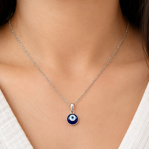 Blue Evil Eye Pendant | Spiritual Protection Symbol Necklace