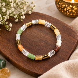 Multi Crystal Bracelet | Natural Gemstone Beads Bracelet for Men & Women