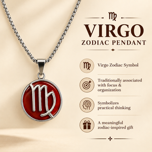 Virgo Zodiac Pendant ♍ – Kanya Rashi Astrological Symbol Jewellery