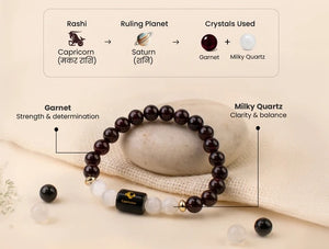 Capricorn (मकर राशि) Zodiac Crystal Bracelet for Men & Women