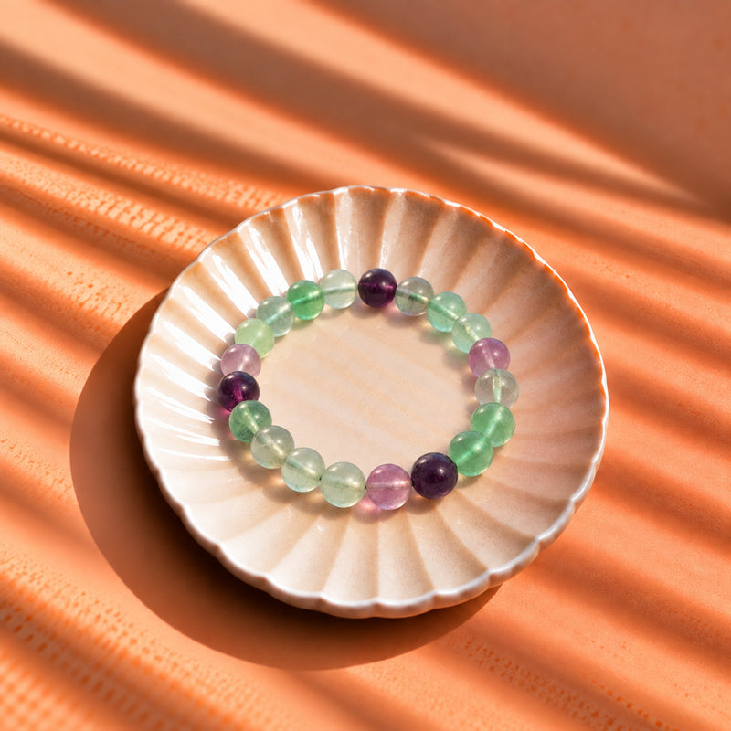 Fluorite Crystal Beads Bracelet Spiritual Jewellary